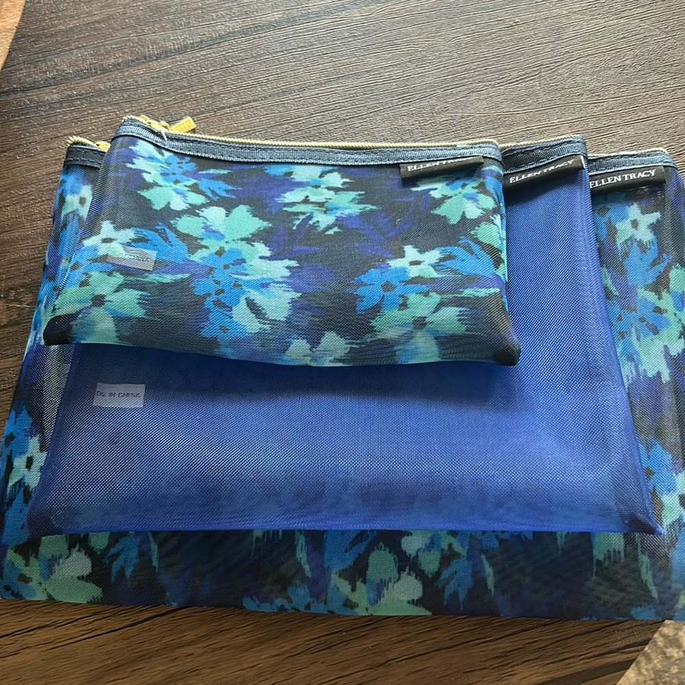 3 pack mesh see through Ellen Tracey bags